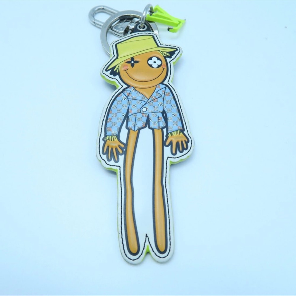 LOUIS VUITTON SHW Bag Charm Keychain Accessories MP2922 Yellow Brown Scarecrow